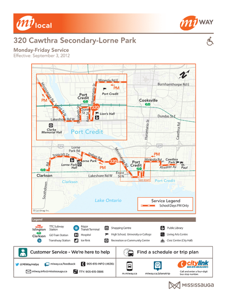 File:MiWay route 320 Cawthra Secondary-Lorne Park map (09-2012).png