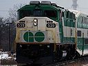 F59PH #561 at the Head of a GO Train at Long Branch